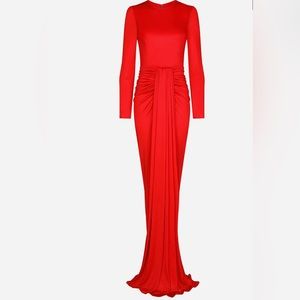 Dolce & Gabbana Long organzine dress with draping Size EU 38 US 2